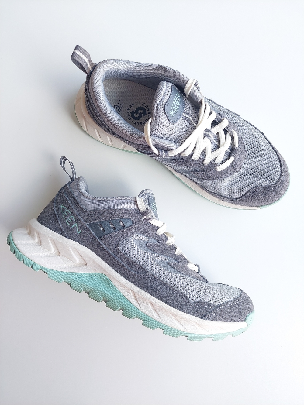 KEEN Women's US 7 Hightrail Vent Active Sneakers Hiking Shoes Trail Suede Grey